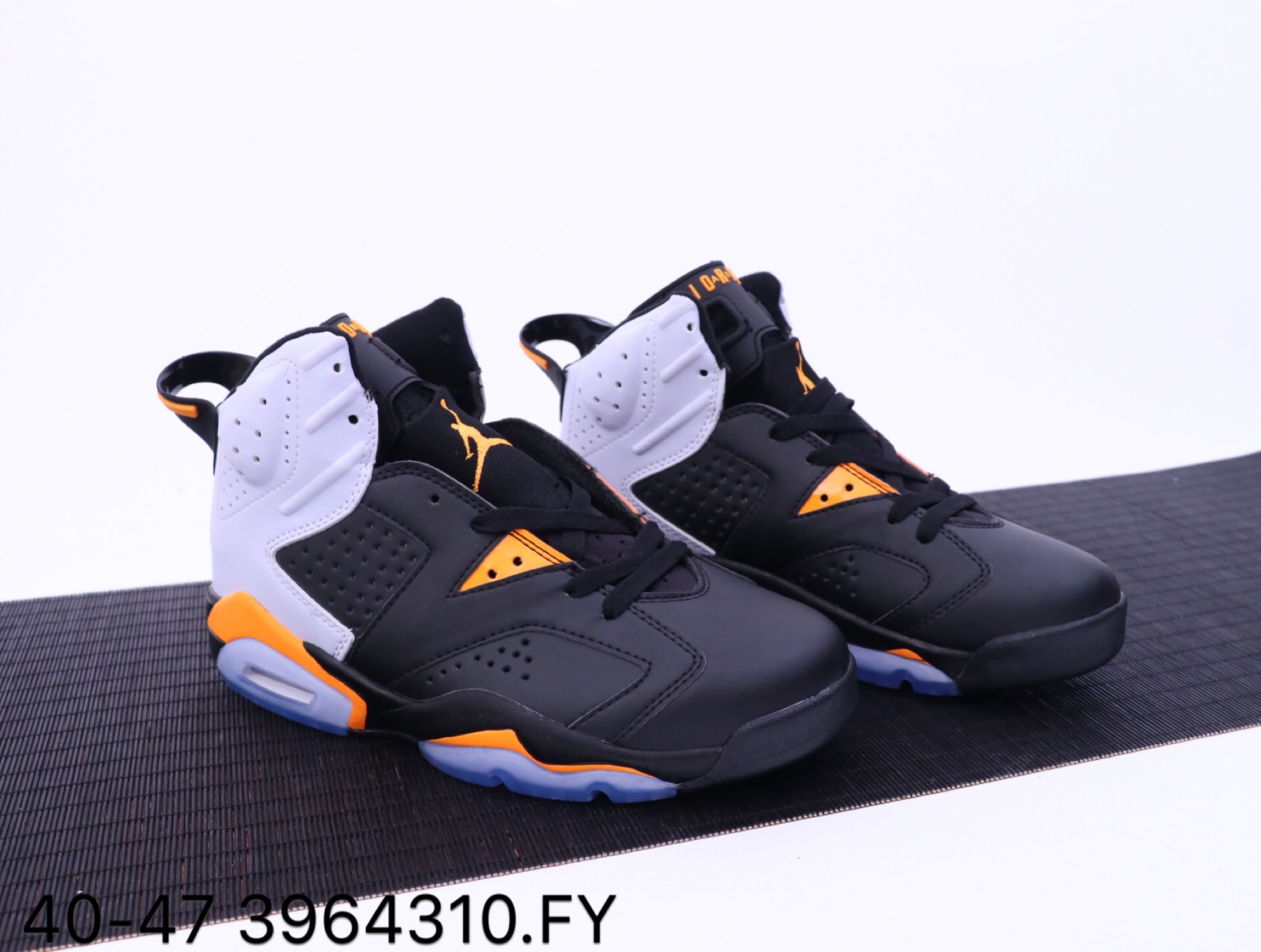 Air Jordan 6 Tinker Black Yellow White Shoes - Click Image to Close